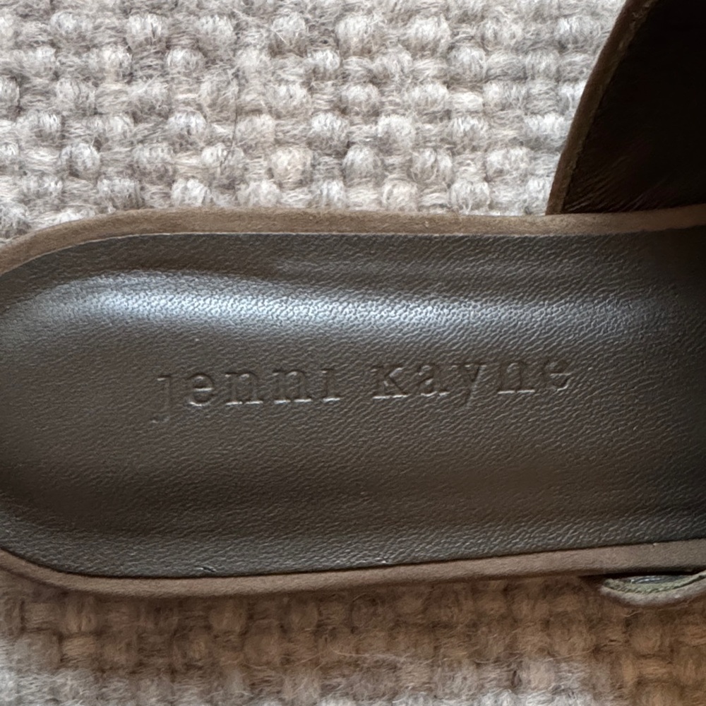 Jenni Kayne oiled leather olive mules excellent - Picture 2 of 9